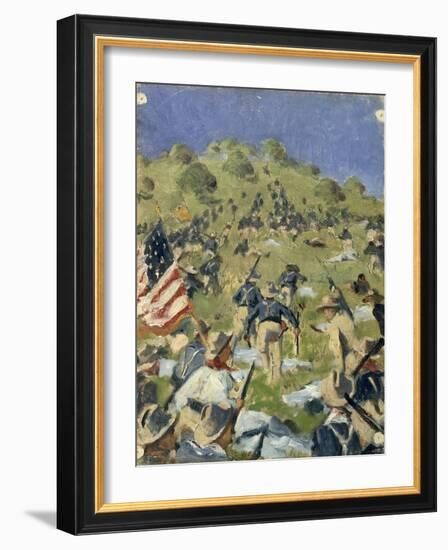 Theodore Roosevelt Taking the Saint-Juan Heights, 1898-Vasilij Vereshchagin-Framed Giclee Print