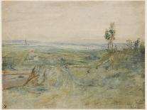 La Plaine, Vue Des Hauteurs De Meudon, C.1833 (W/C & Oil Paint on Wove Paper)-Theodore Rousseau-Giclee Print