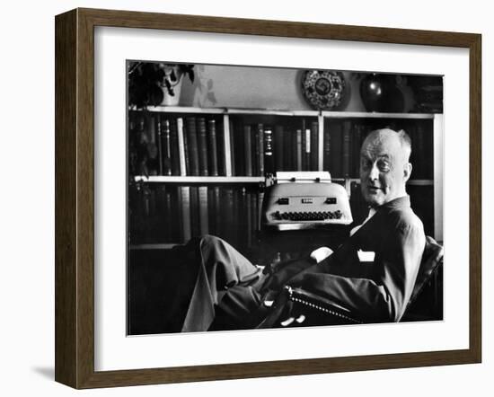 Theologian Reinhold Niebuhr in His Office-Alfred Eisenstaedt-Framed Photographic Print