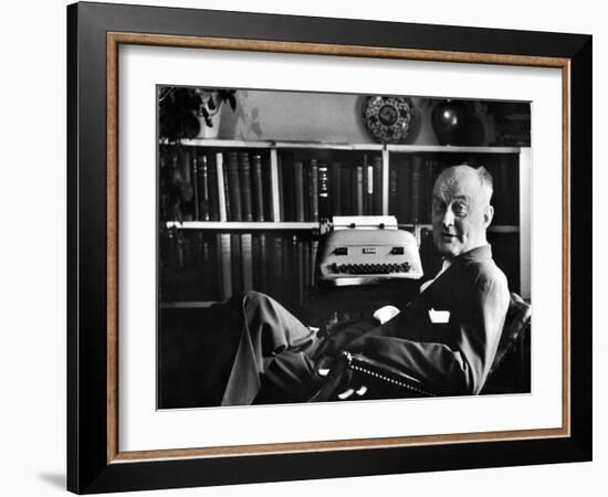 Theologian Reinhold Niebuhr in His Office-Alfred Eisenstaedt-Framed Photographic Print