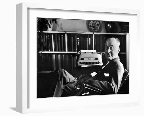 Theologian Reinhold Niebuhr in His Office-Alfred Eisenstaedt-Framed Photographic Print