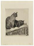 Girl Bringing a Milk Bowl to Cats - Cover “” Cats” by Steinlen, N.D. 19Th.-Theophile Alexandre Steinlen-Giclee Print