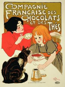Reproduction of a Poster Advertising the French Company of Chocolate and Tea