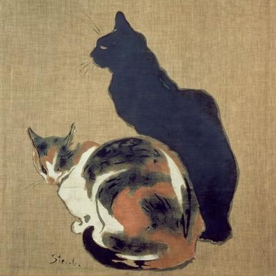 Poster Print "Two Cats Vintage Poster by Theophile Alexandre Steinlen" 