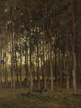 View in the Woods, C. 1870-1904-Theophile de Bock-Framed Art Print