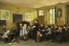 In the Schoolroom-Theophile Emmanuel Duverger-Giclee Print