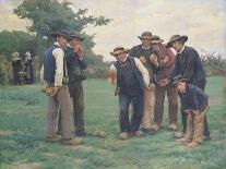 Playing Boules on the Outskirts of Concarneau-Theophile Louis Deyrolle-Framed Premier Image Canvas