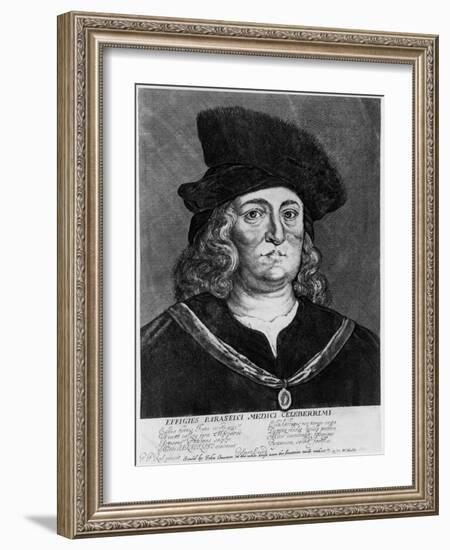 Theophrastus Bombastus Von Hohenheim Paracelsus, Swiss Alchemist and Physician, 16th Century-Wenceslaus Hollar-Framed Giclee Print