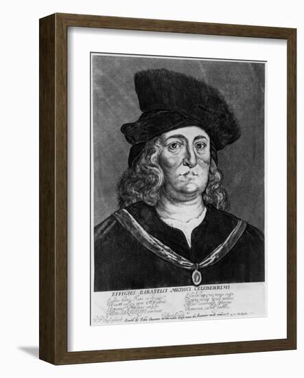 Theophrastus Bombastus Von Hohenheim Paracelsus, Swiss Alchemist and Physician, 16th Century-Wenceslaus Hollar-Framed Giclee Print