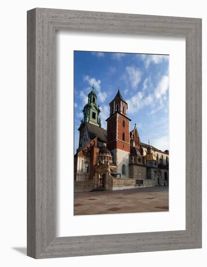 Ther Wawel Cathedral Tower and the Domes Above the Sigismund Chapel-null-Framed Photographic Print