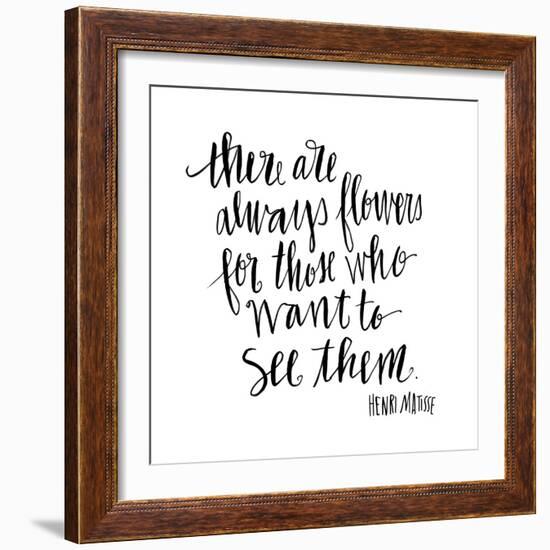 There Are Flowers on White-Cheryl Warrick-Framed Art Print