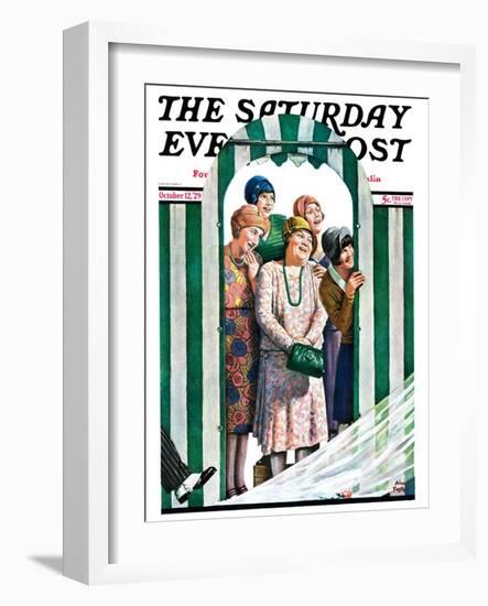 "There Goes the Bride," Saturday Evening Post Cover, October 12, 1929-Alan Foster-Framed Giclee Print