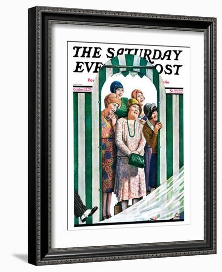 "There Goes the Bride," Saturday Evening Post Cover, October 12, 1929-Alan Foster-Framed Giclee Print