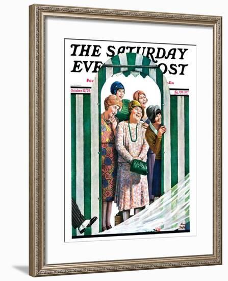 "There Goes the Bride," Saturday Evening Post Cover, October 12, 1929-Alan Foster-Framed Giclee Print