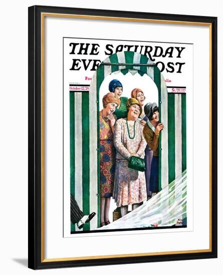 "There Goes the Bride," Saturday Evening Post Cover, October 12, 1929-Alan Foster-Framed Giclee Print