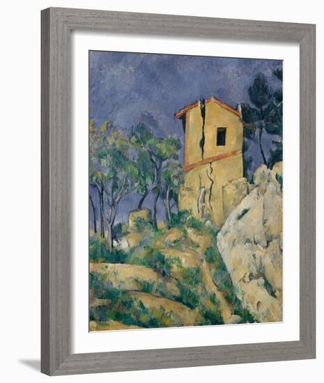 There House with Cracked Walls, 1892-1894-Paul Cézanne-Framed Art Print