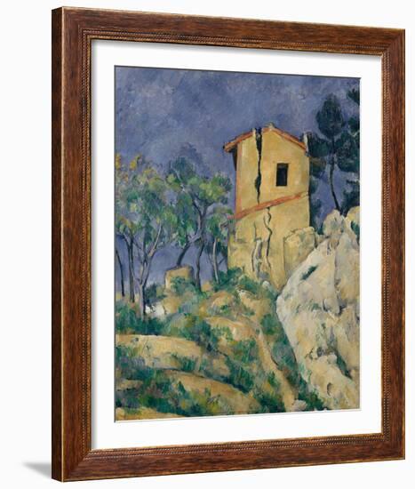There House with Cracked Walls, 1892-1894-Paul Cézanne-Framed Art Print