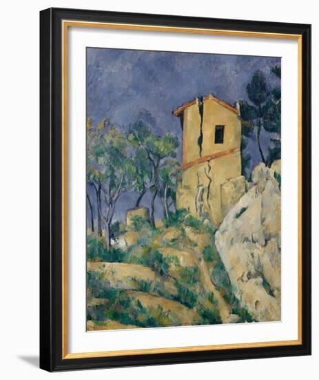 There House with Cracked Walls, 1892-1894-Paul Cézanne-Framed Art Print