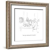 "There I go?still writing 'B.C.' on my checks." - New Yorker Cartoon-Paul Noth-Framed Premium Giclee Print