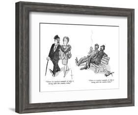 "There is a perfect example of what is wrong with this country today." - New Yorker Cartoon-James Mulligan-Framed Premium Giclee Print