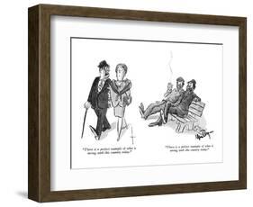 "There is a perfect example of what is wrong with this country today." - New Yorker Cartoon-James Mulligan-Framed Premium Giclee Print