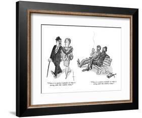 "There is a perfect example of what is wrong with this country today." - New Yorker Cartoon-James Mulligan-Framed Premium Giclee Print