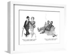 "There is a perfect example of what is wrong with this country today." - New Yorker Cartoon-James Mulligan-Framed Premium Giclee Print