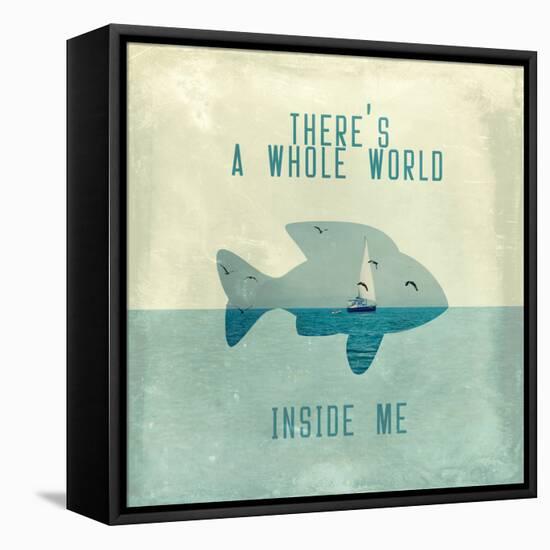 There Is A World Inside of Me-Paula Belle Flores-Framed Stretched Canvas