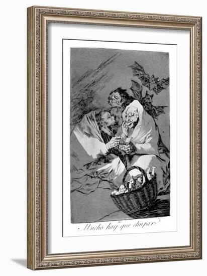 There Is Plenty to Suck, 1799-Francisco de Goya-Framed Giclee Print