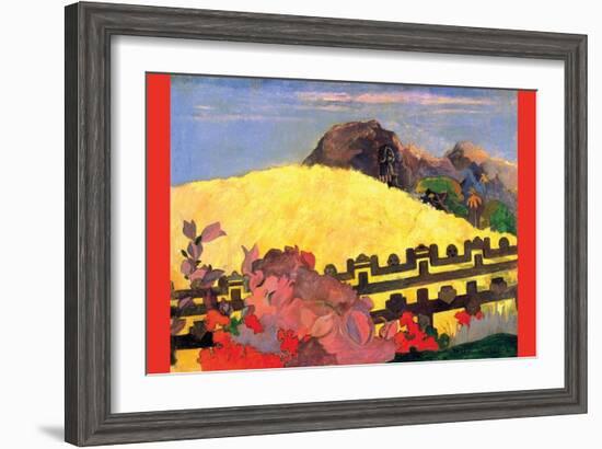 There Is the Temple-Paul Gauguin-Framed Art Print