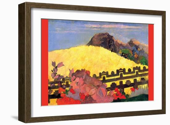 There Is the Temple-Paul Gauguin-Framed Art Print