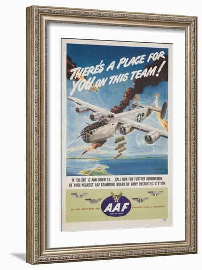 There's a Place for You on This Team-Clayton Knight-Framed Giclee Print