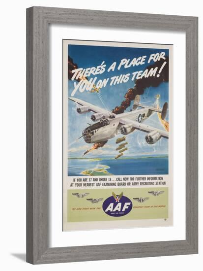 There's a Place for You on This Team-Clayton Knight-Framed Giclee Print