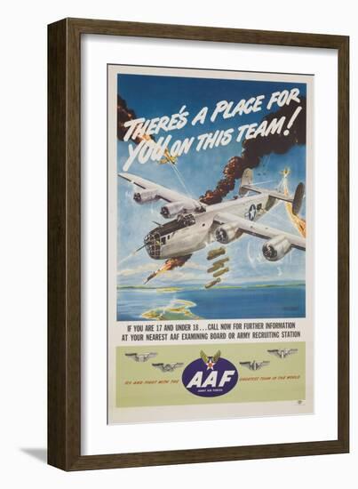 There's a Place for You on This Team-Clayton Knight-Framed Giclee Print
