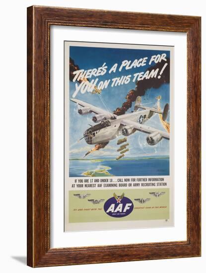 There's a Place for You on This Team-Clayton Knight-Framed Giclee Print