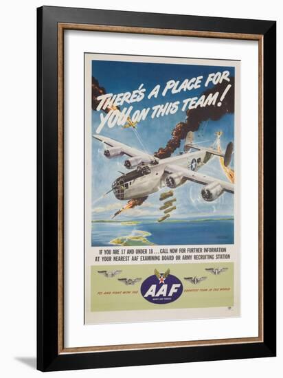 There's a Place for You on This Team-Clayton Knight-Framed Giclee Print