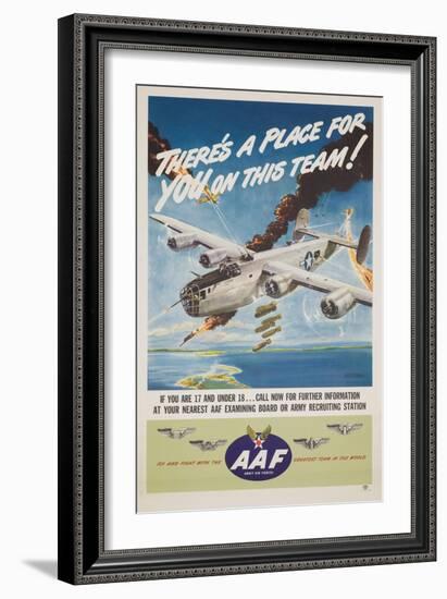 There's a Place for You on This Team-Clayton Knight-Framed Giclee Print