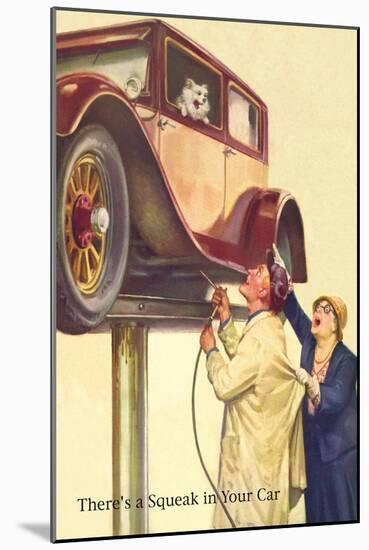 There's a Squeak in Your Car-null-Mounted Art Print
