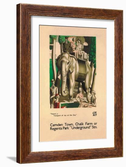 There's a Transport of Joy at the Zoo-null-Framed Art Print