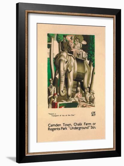 There's a Transport of Joy at the Zoo-null-Framed Art Print