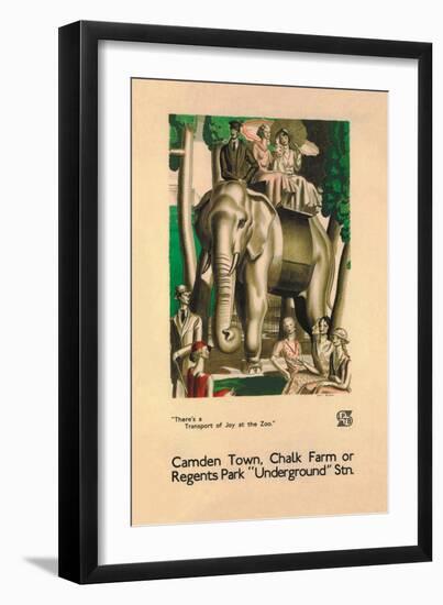 There's a Transport of Joy at the Zoo-null-Framed Art Print