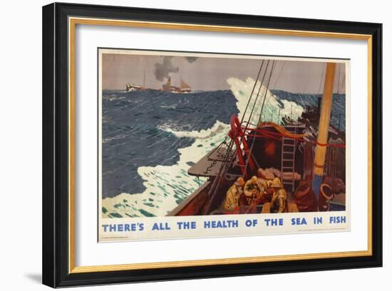 There's All the Health of the Sea in Fish, from the Series 'Caught by British Fishermen'-Charles Pears-Framed Giclee Print