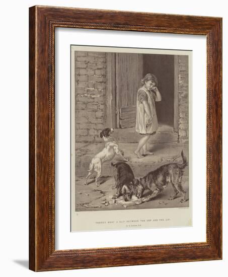 There's Many a Slip Between the Cup and the Lip-Briton Riviere-Framed Giclee Print