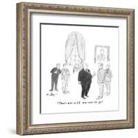 "There's more to S.K. than meets the eye." - New Yorker Cartoon-James Mulligan-Framed Premium Giclee Print