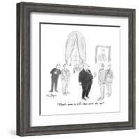 "There's more to S.K. than meets the eye." - New Yorker Cartoon-James Mulligan-Framed Premium Giclee Print