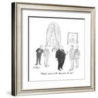 "There's more to S.K. than meets the eye." - New Yorker Cartoon-James Mulligan-Framed Premium Giclee Print