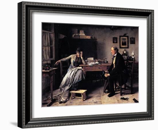 There's No Fool Like an Old Fool-Isidor Kaufmann-Framed Art Print