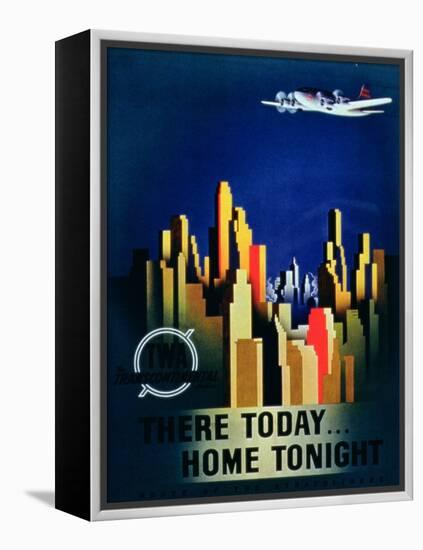 There Today, Home Tonight', Advertisement for Twa, the Transcontinental Airlines-null-Framed Premier Image Canvas