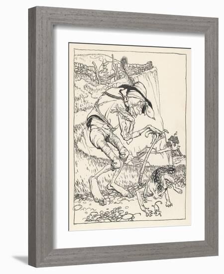 There Was a Crooked Man-Arthur Rackham-Framed Art Print