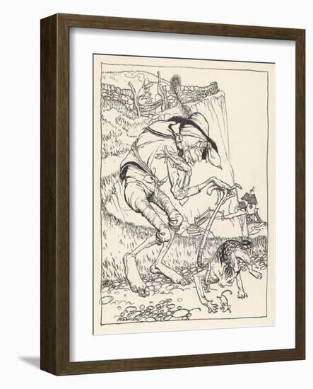 There Was a Crooked Man-Arthur Rackham-Framed Art Print